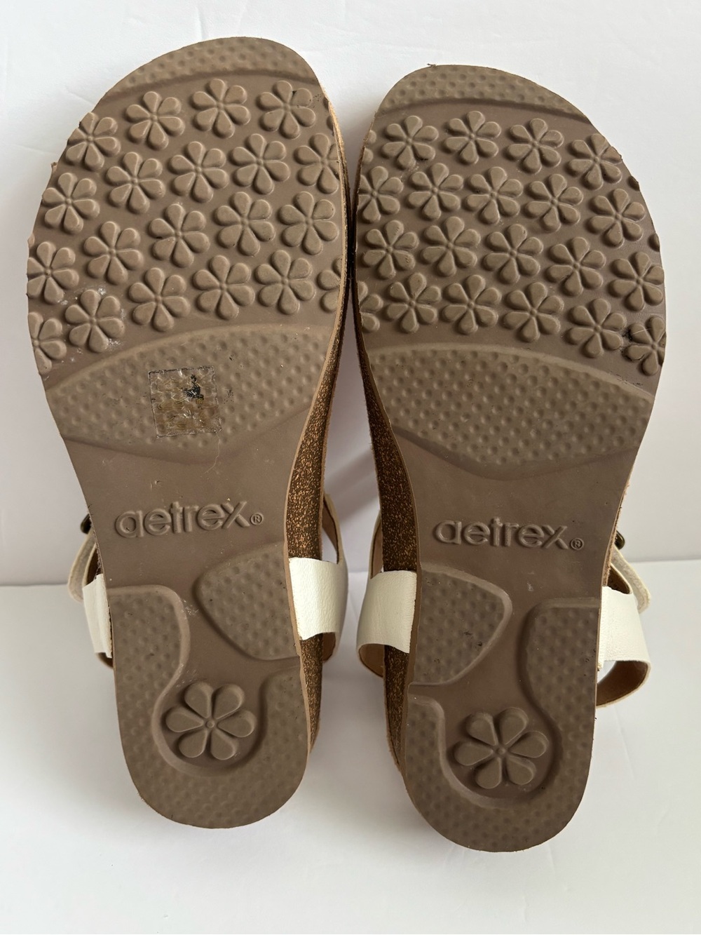Aetrex Harper Braided Slingback Thong Arch Support Sandals White 9.5 - Picture 4 of 12